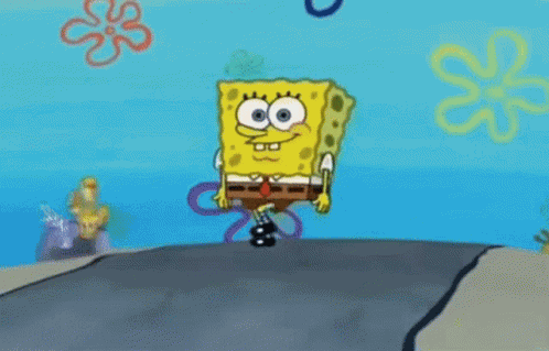 Spongebob Walking GIF