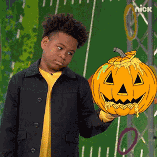 Spooky Pumpkin Nfl Slimetime GIF