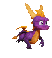 Spyro The Dragon Purple Dragon Sticker