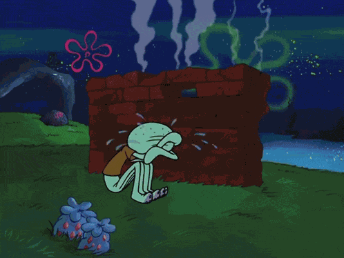Squidward Crying GIF