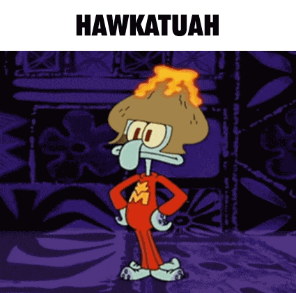 Squidward Hawk Tuah GIF
