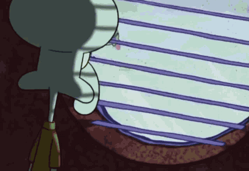 Squidward Meme Looking Out The Window GIF