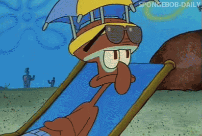 Squidward Sunburn GIF