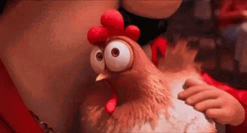 Squint Chicken GIF
