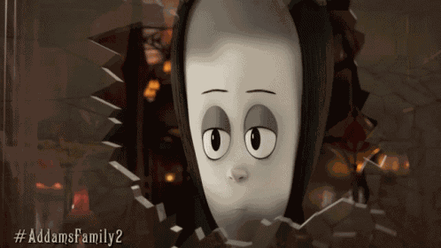 Squint Wednesday Addams GIF