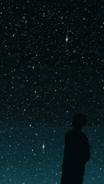 Starry Night Sky Wishing On A Star GIF