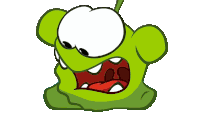 Starving Om Nom Sticker