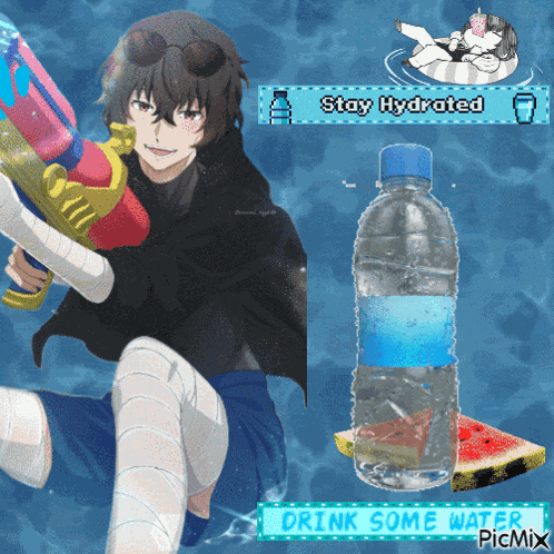 Stay Hydrated Dazai Osamu GIF