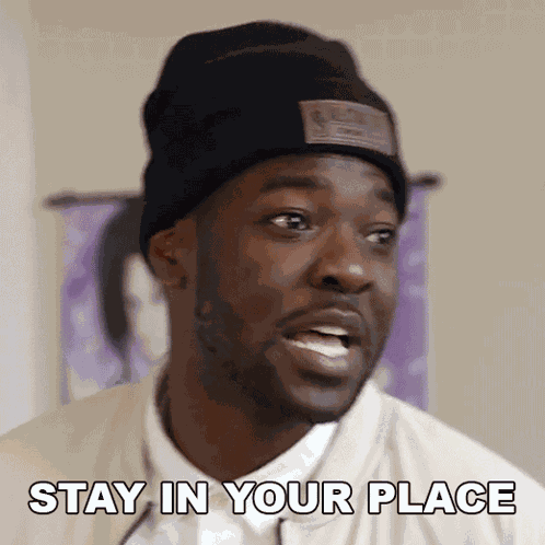 Stay In Your Place Mark Philips GIF