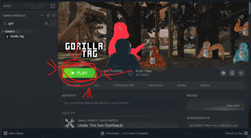 Steam Gorilla Tag Meme