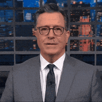 Stephen Colbert Popcorn Eating GIF
