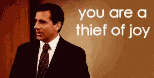 Steve Carell You Are A Thief Of Joy GIF