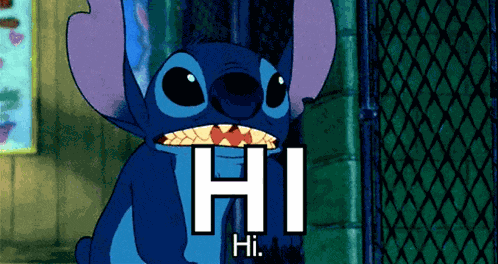 Stitch Hi GIF