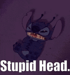 Stitch Stupid Head GIF