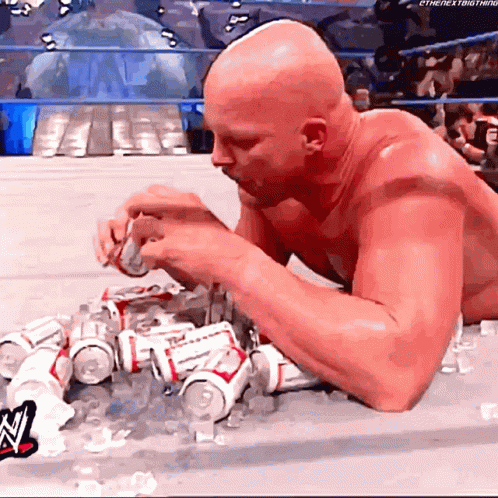 Stone Cold Steve Austin Beer GIF