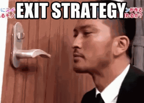 Stonks Exit Strategy GIF