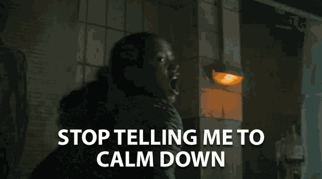 Stop Telling Me To Calm Down Shut Up GIF