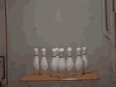 Straight Drop Bowling GIF