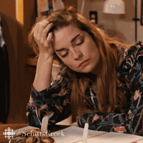 Stressed Annie Murphy GIF