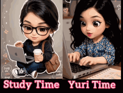 Study Time Yuri GIF