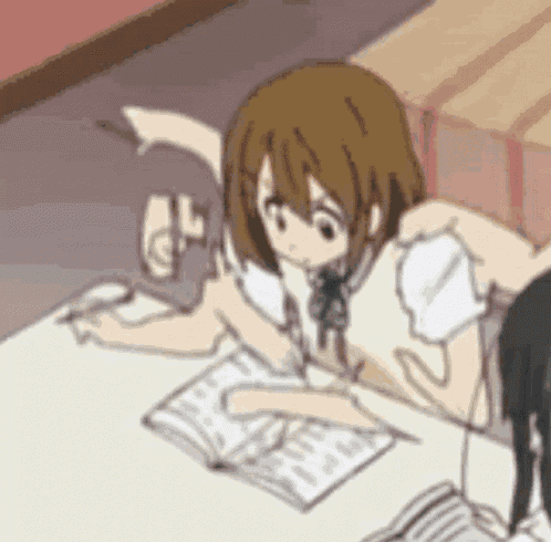 Studying Anime Girl GIF