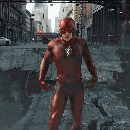 Stunned Barry Allen GIF