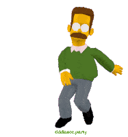 Stupid Flanders Simpsons Sticker