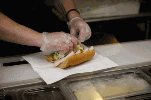 Subway Sandwich Making GIF