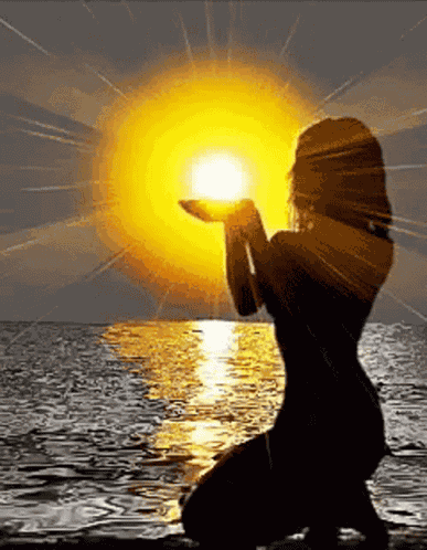 Sunset Girl GIF
