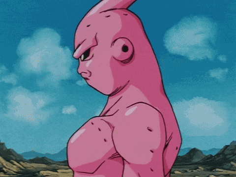 Super Buu Stare GIF