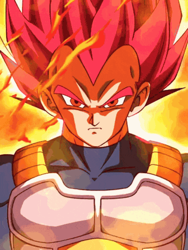 Super Saiyan God Goku And Super Saiyan God Vegeta Divine Warriors With Infinite Power GIF