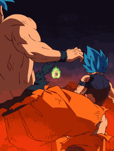 Super Saiyan God Goku And Super Saiyan God Vegeta Divine Warriors With Infinite Power GIF