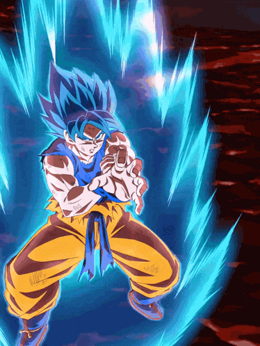Super Saiyan God Goku And Super Saiyan God Vegeta Divine Warriors With Infinite Power GIF
