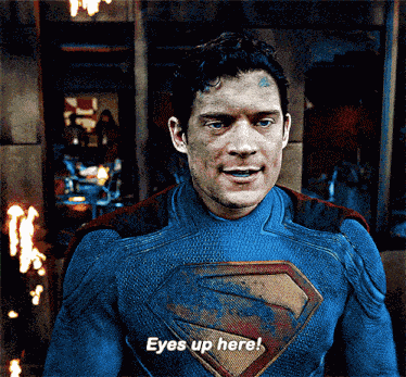 Superman Eyes Up Here GIF