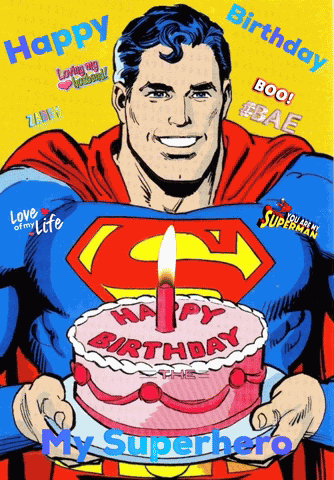Superman Happy Birthday GIF