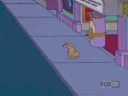 Suspicious Dog - The Simpsons GIF