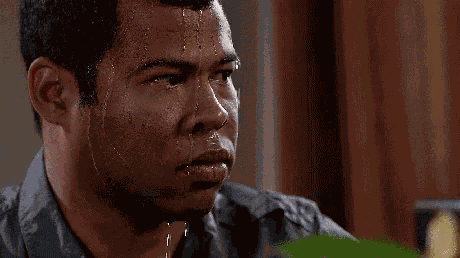 Sweat Jordan Peele GIF