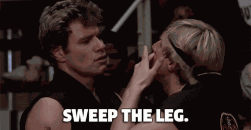 Sweep The Leg Karate Kid GIF