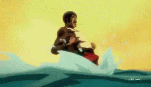 Swimming Black Dynamite GIF