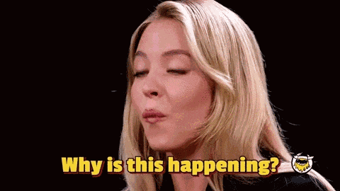 Sydney Sweeney Hot Ones GIF