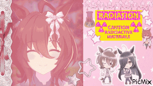 Tachyon Umamusume Pink Stars GIF