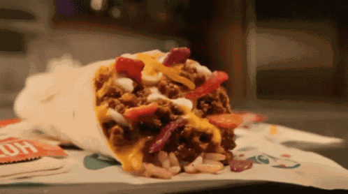 Taco Bell Cheesy Double Beef Burritos GIF