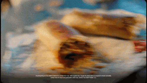 Taco Bell Double Steak Grilled Cheese Burrito GIF