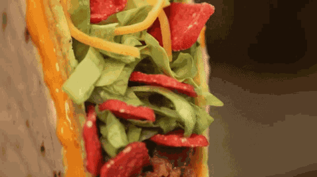 Taco Bell Nacho Crunch Double Stacked Taco GIF