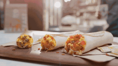 Taco Bell Toasted Breakfast Burrito GIF