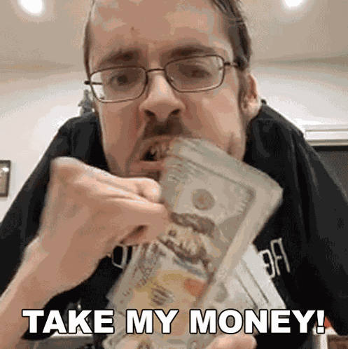 Take My Money Ricky Berwick GIF