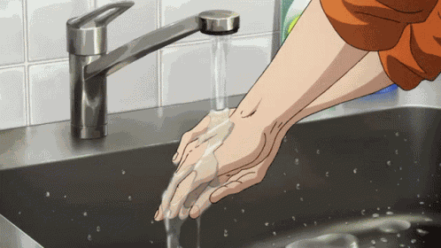 Takehisa Hinawa Wash Hands GIF