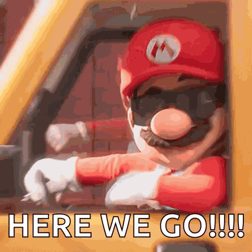 Taking Off Shades Mario GIF