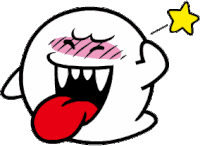 Talking Super Mario Animated Stickers Boo Sticker