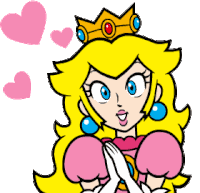Talking Super Mario Animated Stickers Princess Peach Sticker
